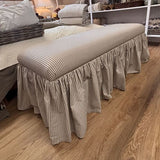 FLOOR MODEL - Cricket Stripe Ruffle Bench