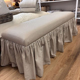 FLOOR MODEL - Cricket Stripe Ruffle Bench