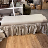 FLOOR MODEL - Cricket Stripe Ruffle Bench