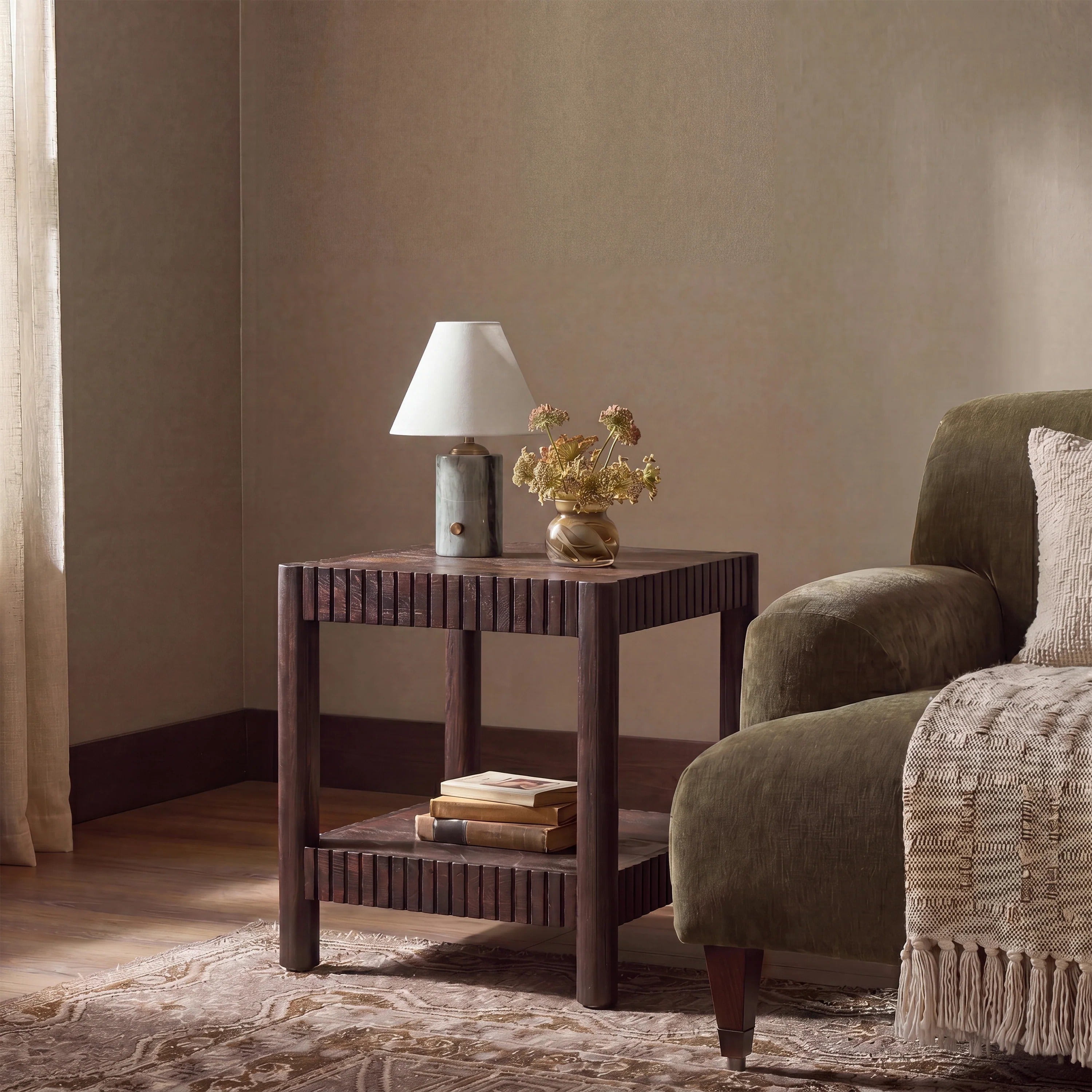 Lysandra End Table FURNITURE - side table Renwil
