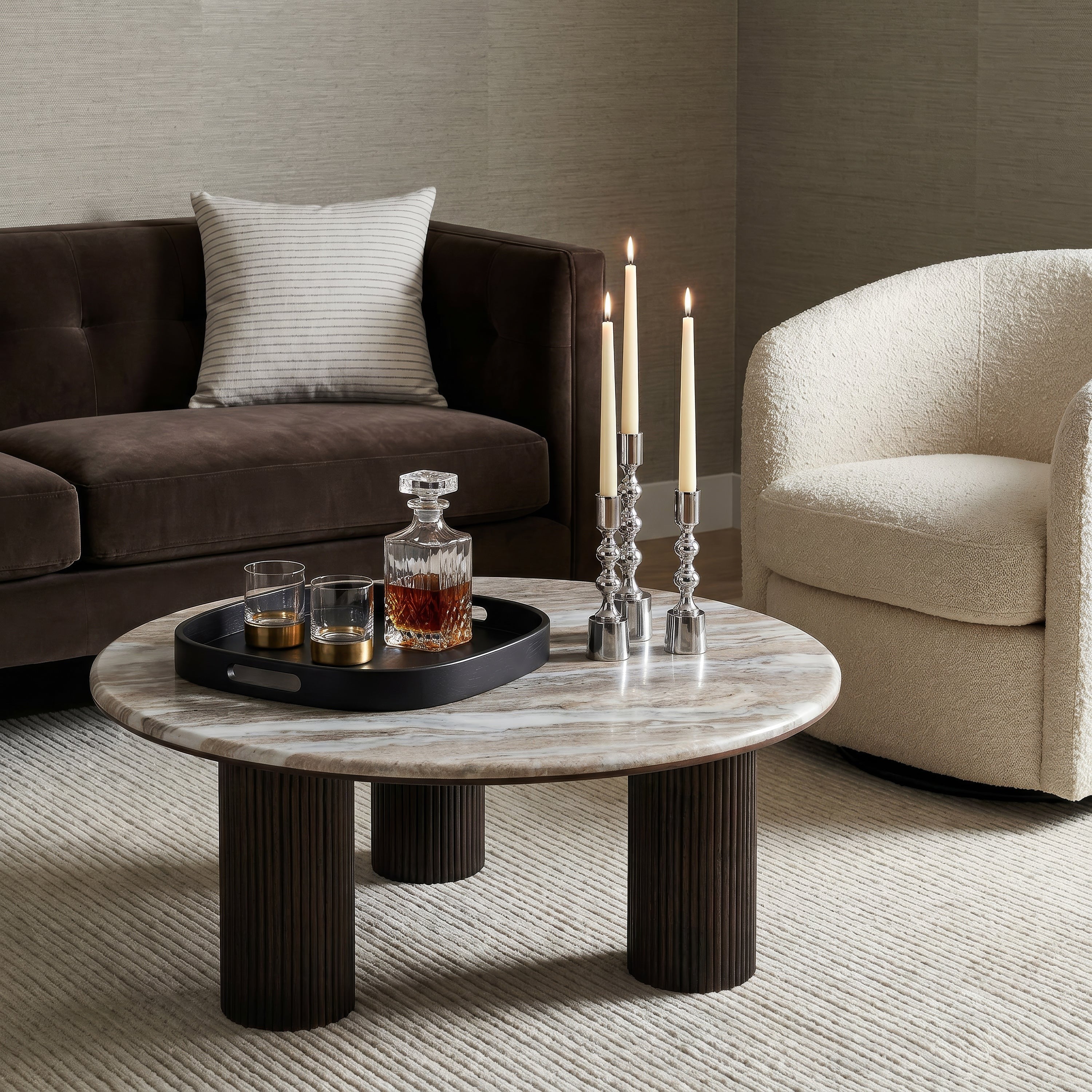 Luca Toronto Marble Coffee Table FURNITURE - coffee table Renwil