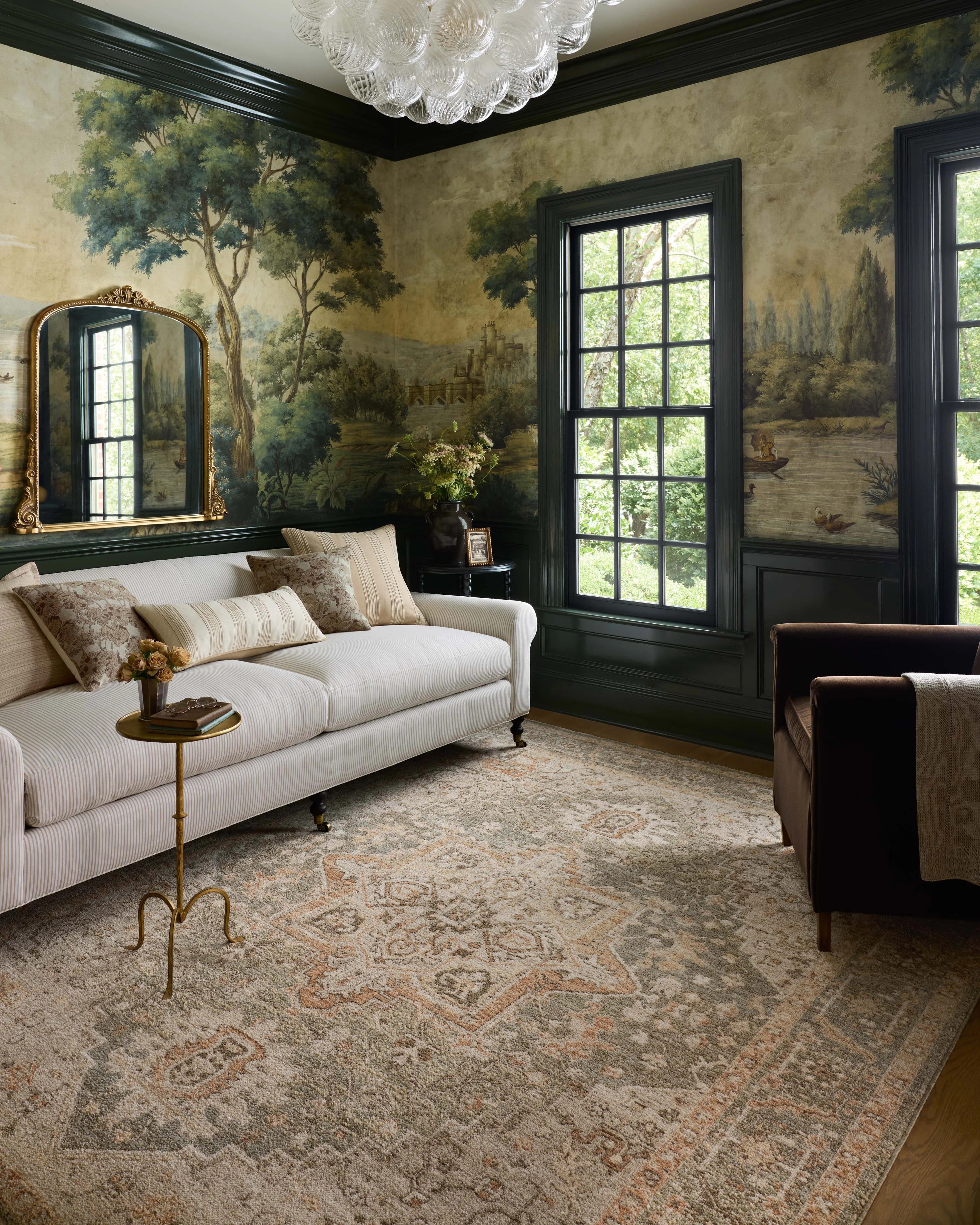 Chris Loves Julia x Loloi Palma Olive / Spice Rug RUGS - synthetic Loloi