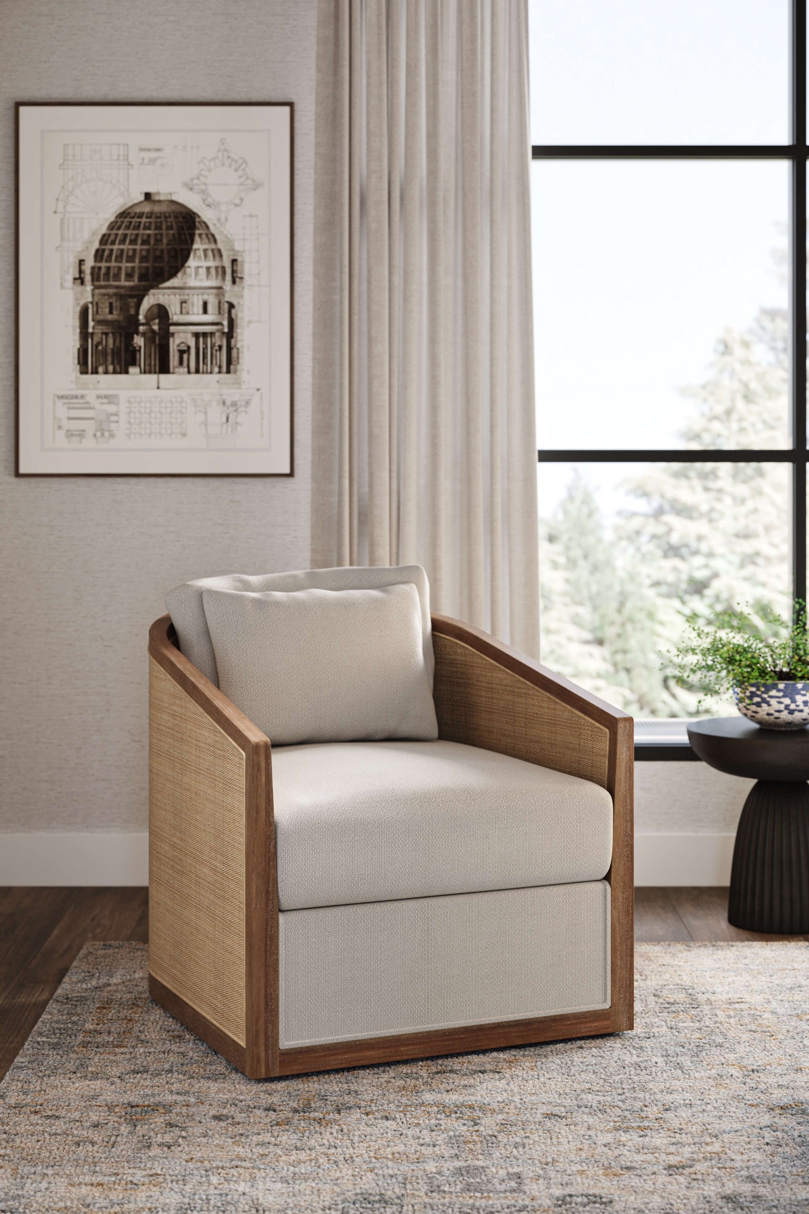 Willis Swivel Chair FURNITURE - Accent Chairs Bramble