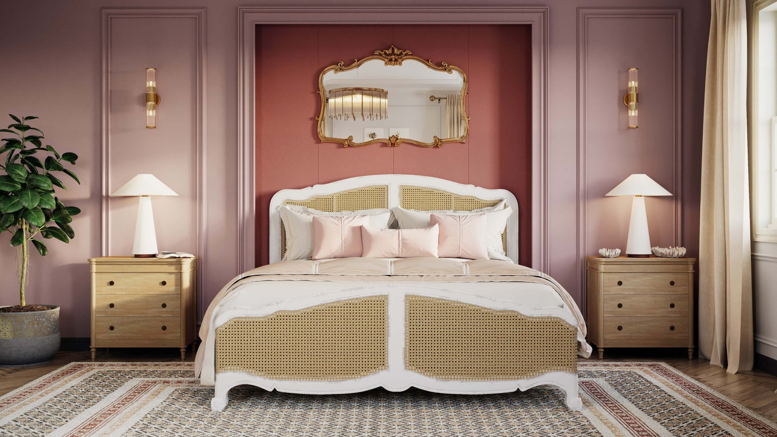 Kelly 3 Drawer Bedside Table FURNITURE - nightstand Bramble