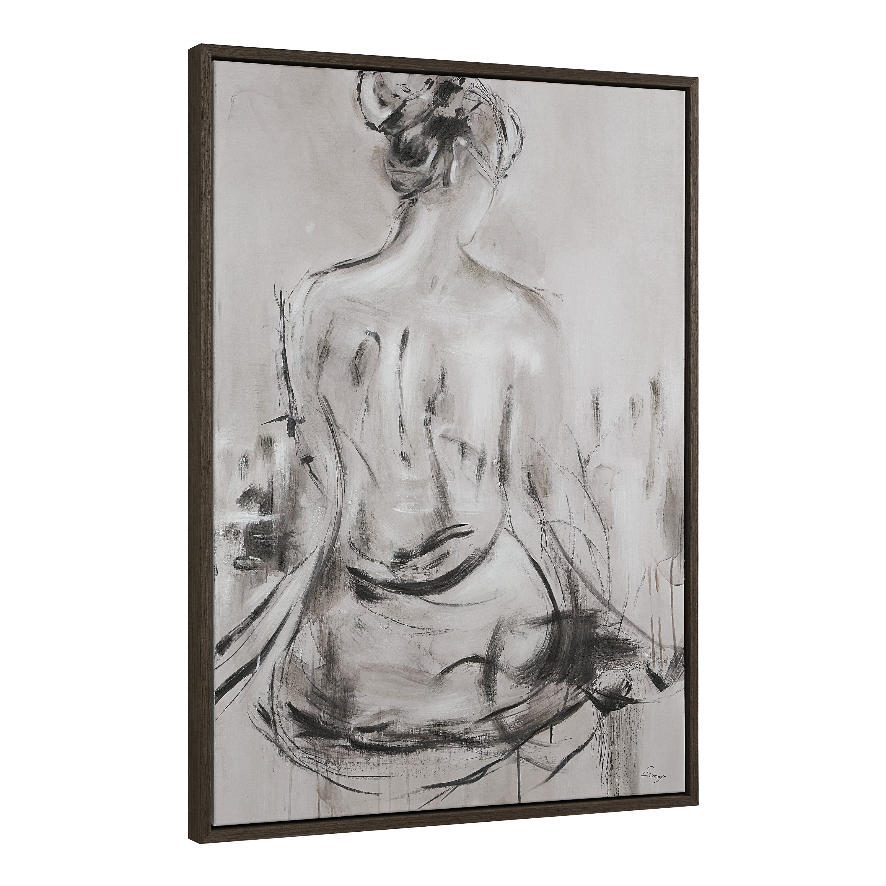 "Evangeline" Framed Canvas ARTWORK - painting Renwil