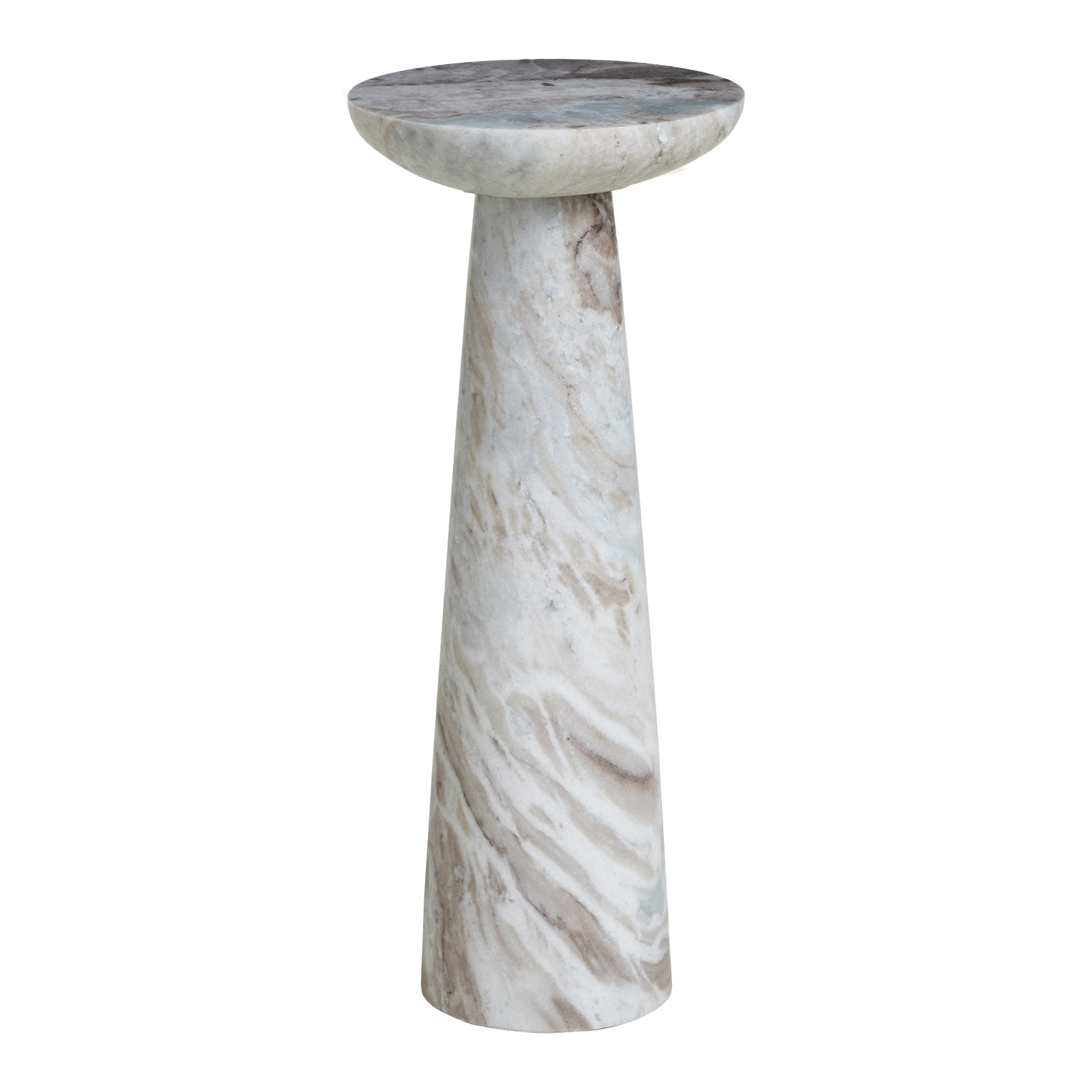 Mercura Toronto Marble Side Table FURNITURE - side table Renwil Black