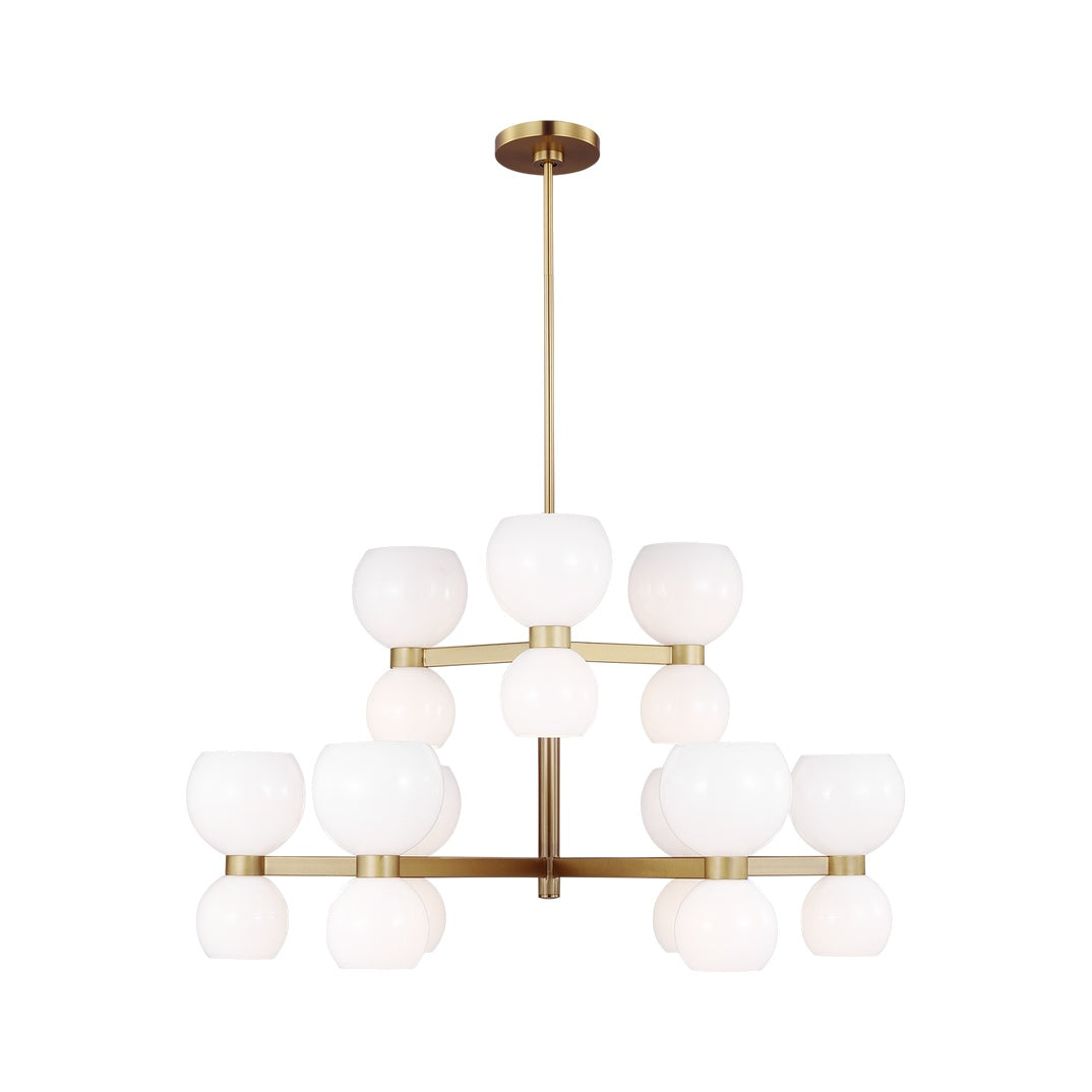 Londyn Medium Chandelier LIGHTING - chandelier Visual Comfort Milk White Glass