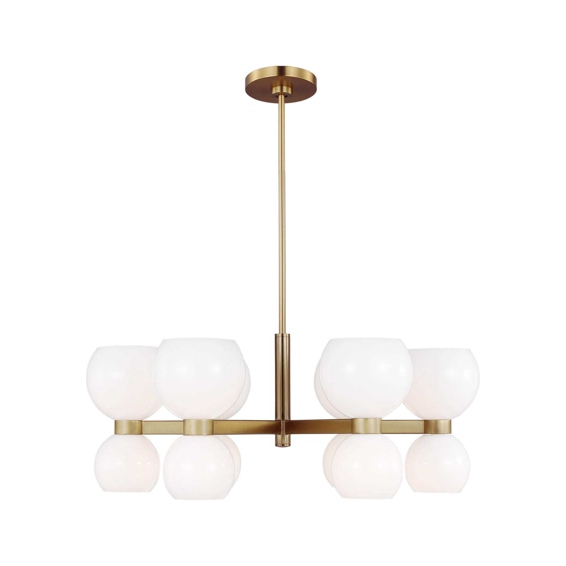 Londyn Small Chandelier LIGHTING - chandelier Visual Comfort - Studio Milk White Glass