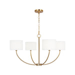 Sawyer Small Chandelier LIGHTING - chandelier Visual Comfort Burnished Brass