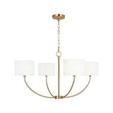 Sawyer Small Chandelier LIGHTING - chandelier Visual Comfort Burnished Brass