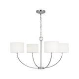 Sawyer Small Chandelier LIGHTING - chandelier Visual Comfort Polished Nickel
