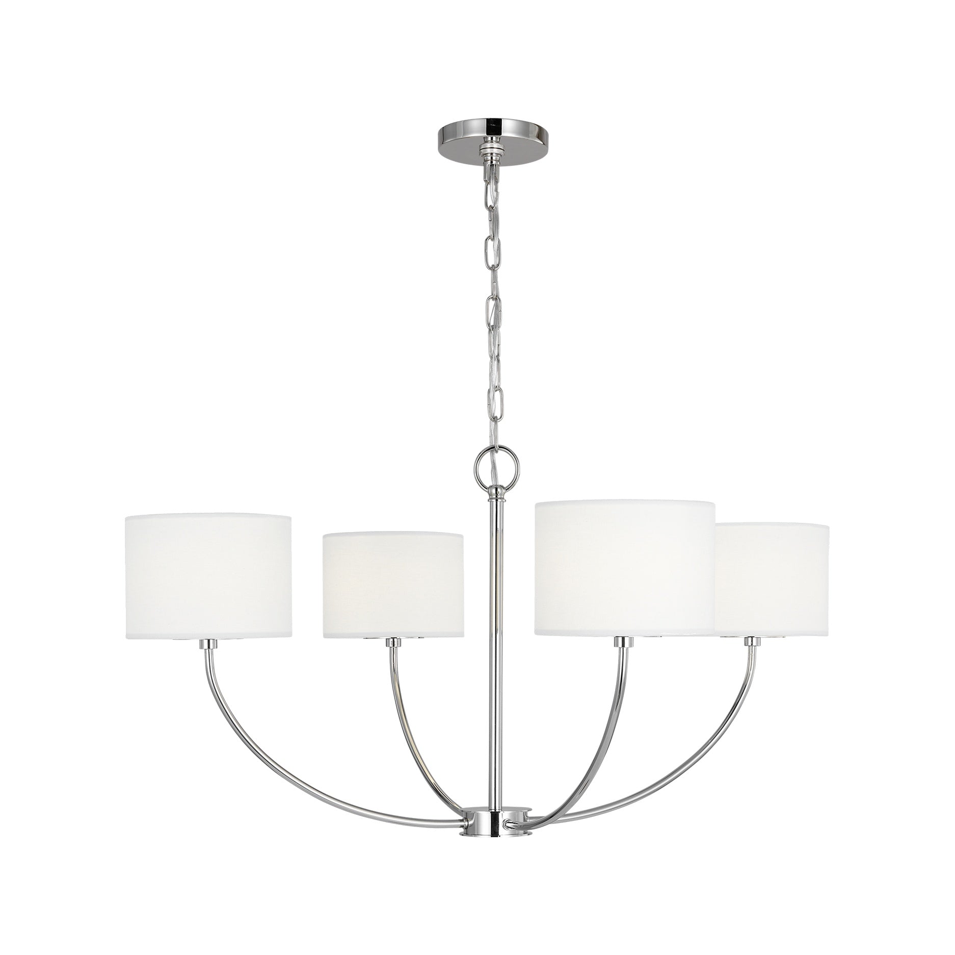 Sawyer Small Chandelier LIGHTING - chandelier Visual Comfort - Studio Polished Nickel