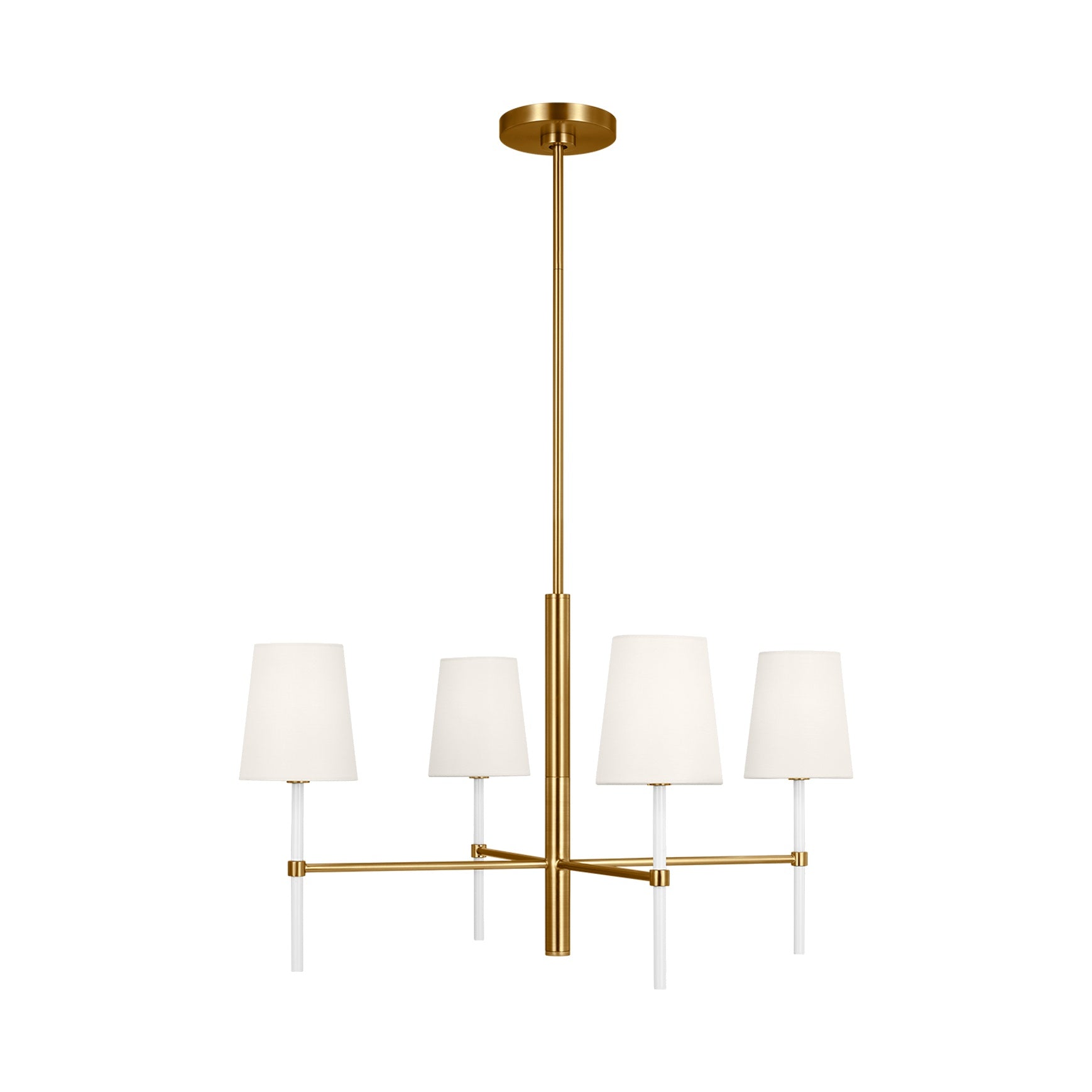 Monroe Small Chandelier LIGHTING - chandelier Visual Comfort Burnished Brass