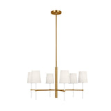 Monroe Medium Chandelier LIGHTING - chandelier Visual Comfort Burnished Brass