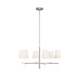 Monroe Medium Chandelier LIGHTING - chandelier Visual Comfort Polished Nickel