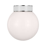 Monroe Semi Flush Mount LIGHTING - ceiling fixture Visual Comfort - Studio Nickel/White