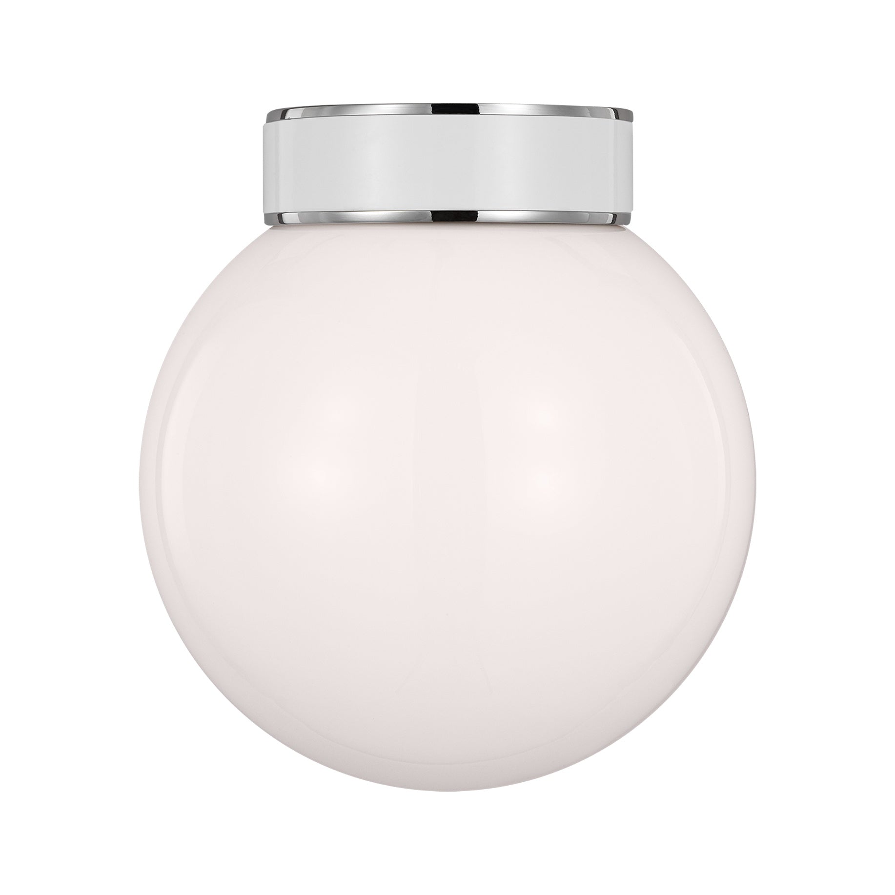 Monroe Semi Flush Mount LIGHTING - ceiling fixture Visual Comfort - Studio Nickel/White