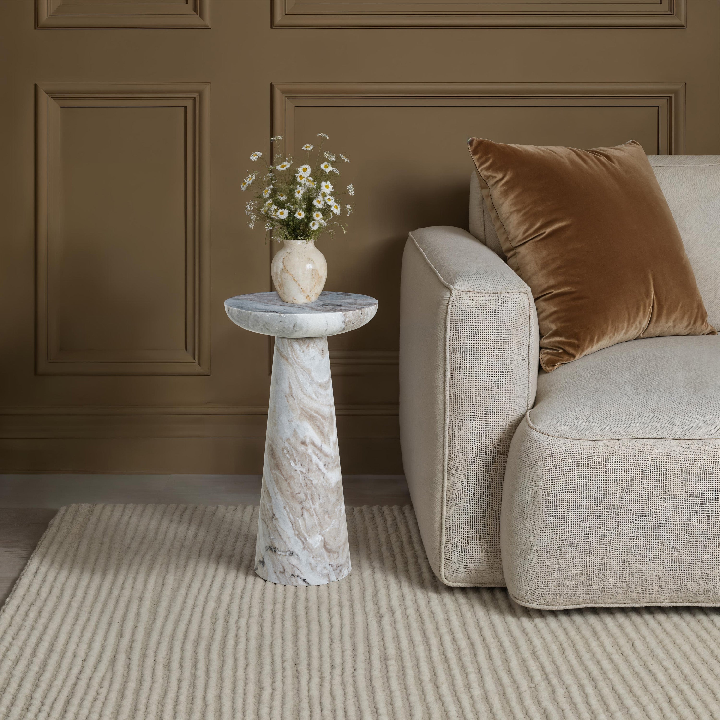 Mercura Toronto Marble Side Table FURNITURE - side table Renwil