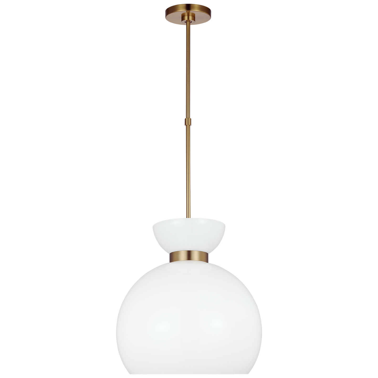 Londyn Round Pendant LIGHTING - pendant Visual Comfort Milk White Glass