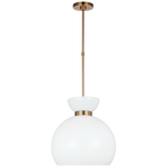 Londyn Round Pendant LIGHTING - pendant Visual Comfort Milk White Glass