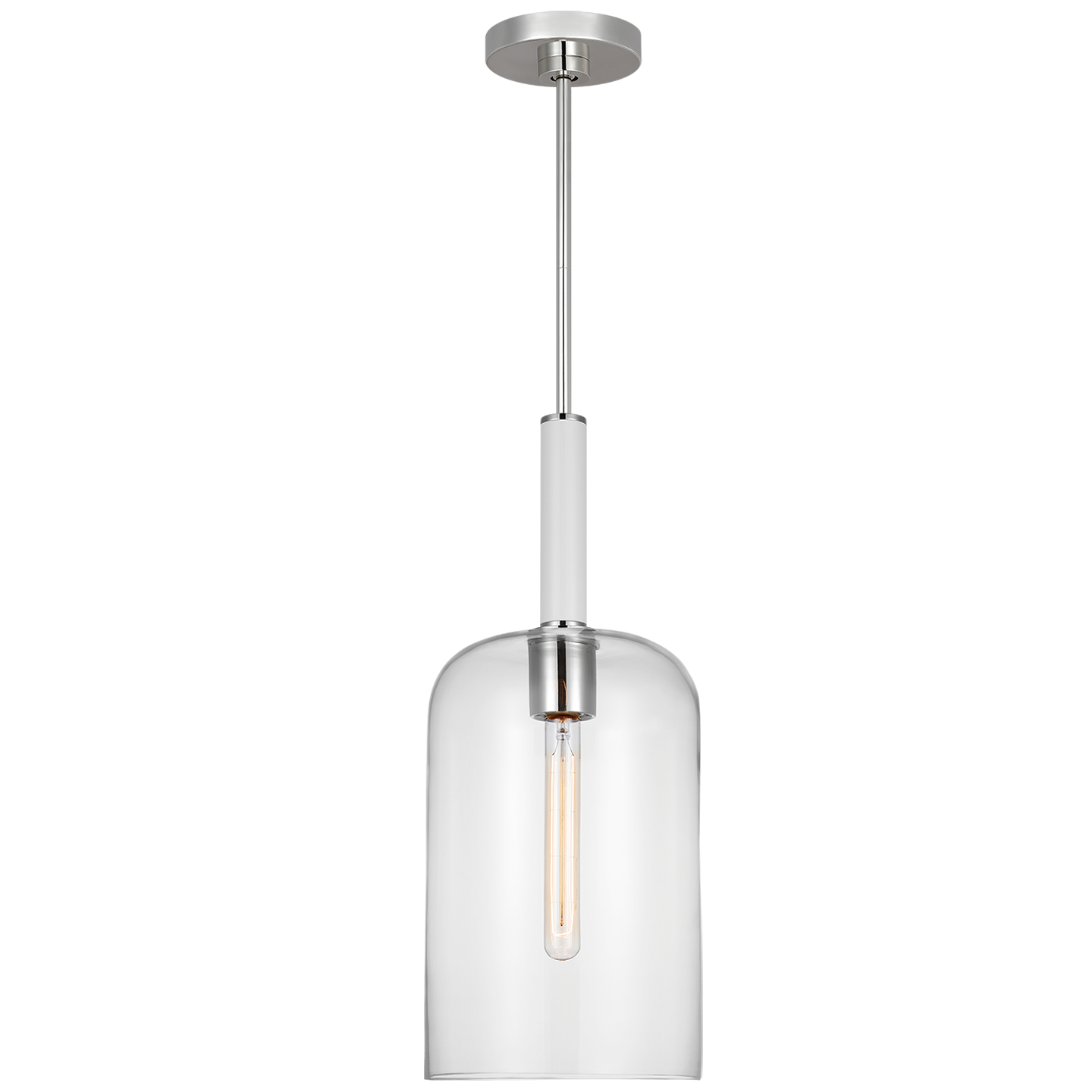 Monroe Cylinder Pendant LIGHTING - pendant Visual Comfort Polished Nickel