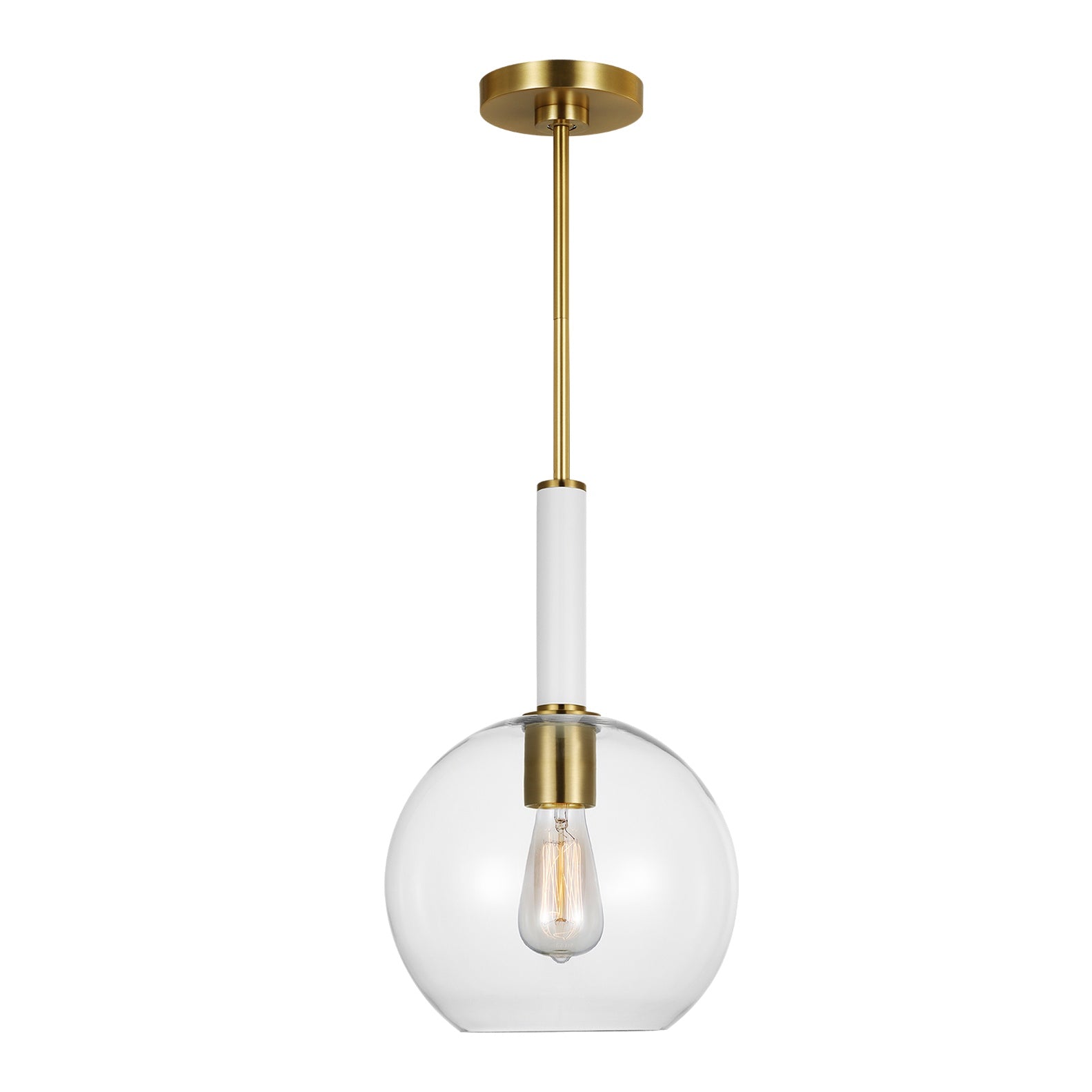 Monroe Round Pendant LIGHTING - pendant Visual Comfort Burnished Brass
