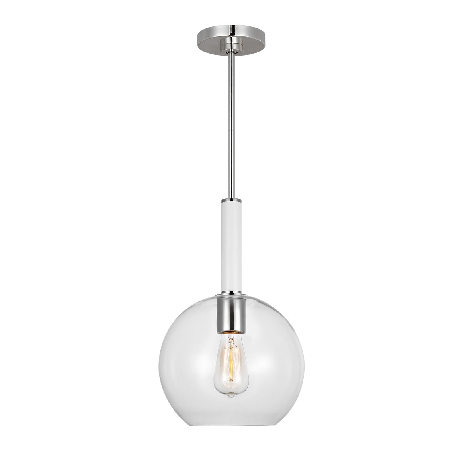 Monroe Round Pendant LIGHTING - pendant Visual Comfort Polished Nickel