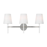 Monroe 3-light Vanity Sconce LIGHTING - vanity Visual Comfort - Studio Polished Nickel