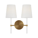Monroe Double Sconce LIGHTING - sconce Visual Comfort - Studio Burnished Brass