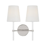 Monroe Double Sconce LIGHTING - sconce Visual Comfort - Studio Polished Nickel