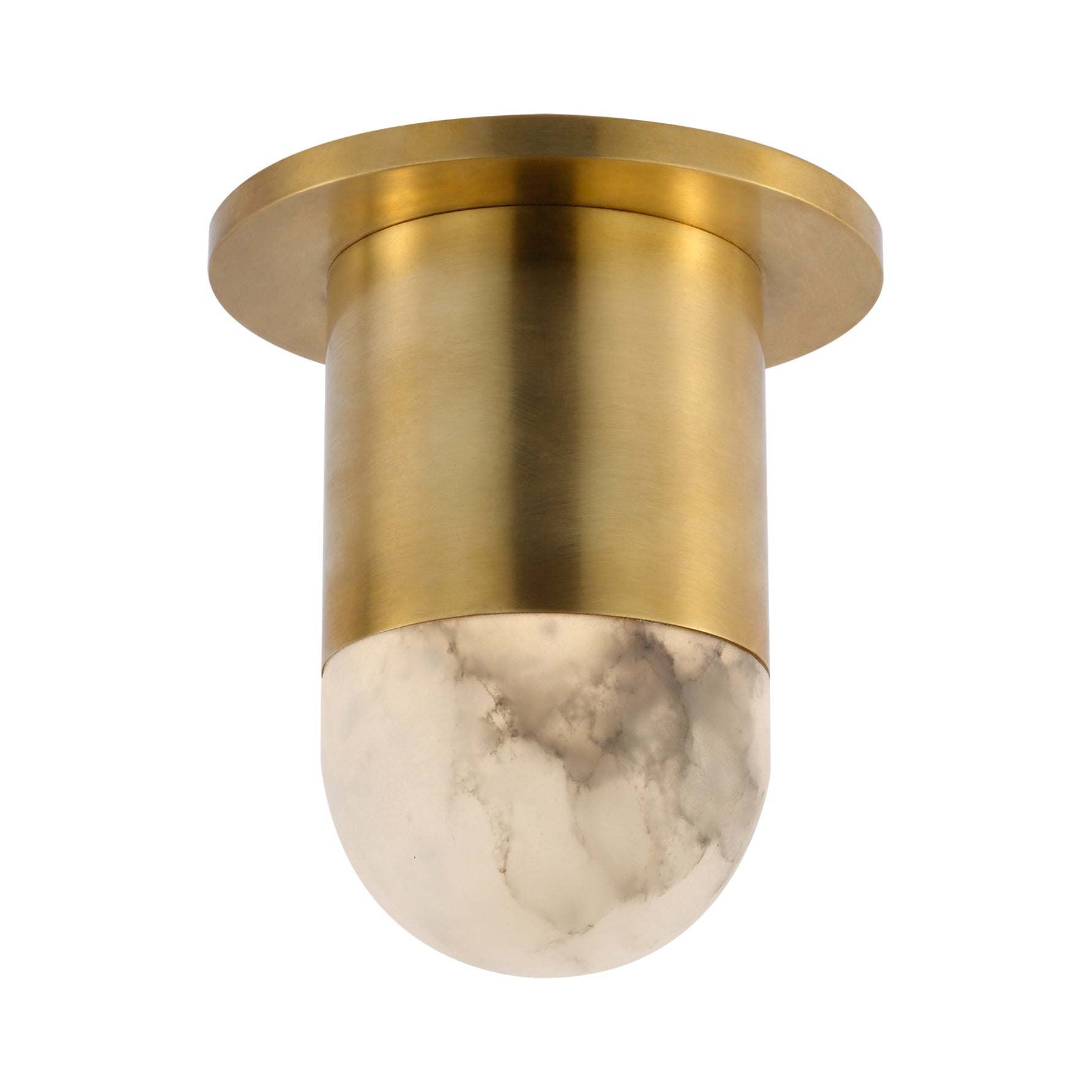Melange Mini Monopoint Flush Mount LIGHTING - flush mount Visual Comfort Antique-Burnished Brass