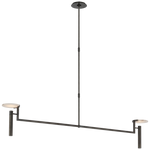 Melange Extra Large Floating Disc Linear Chandelier LIGHTING - chandelier Visual Comfort Bronze