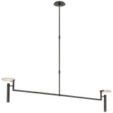 Melange Extra Large Floating Disc Linear Chandelier LIGHTING - chandelier Visual Comfort Bronze