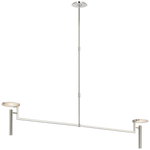 Melange Extra Large Floating Disc Linear Chandelier LIGHTING - chandelier Visual Comfort Polished Nickel