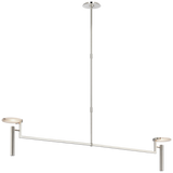 Melange Extra Large Floating Disc Linear Chandelier LIGHTING - chandelier Visual Comfort Polished Nickel