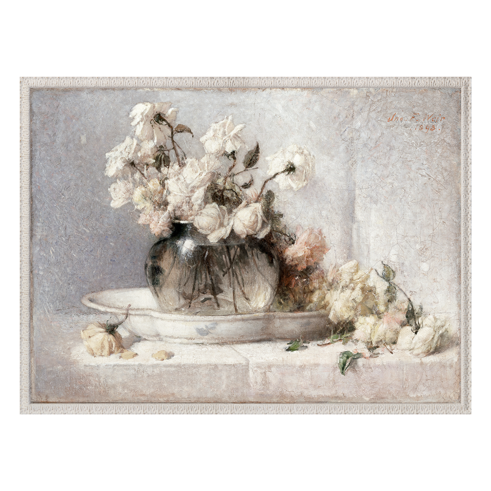"Vase of Roses" Framed Art Print