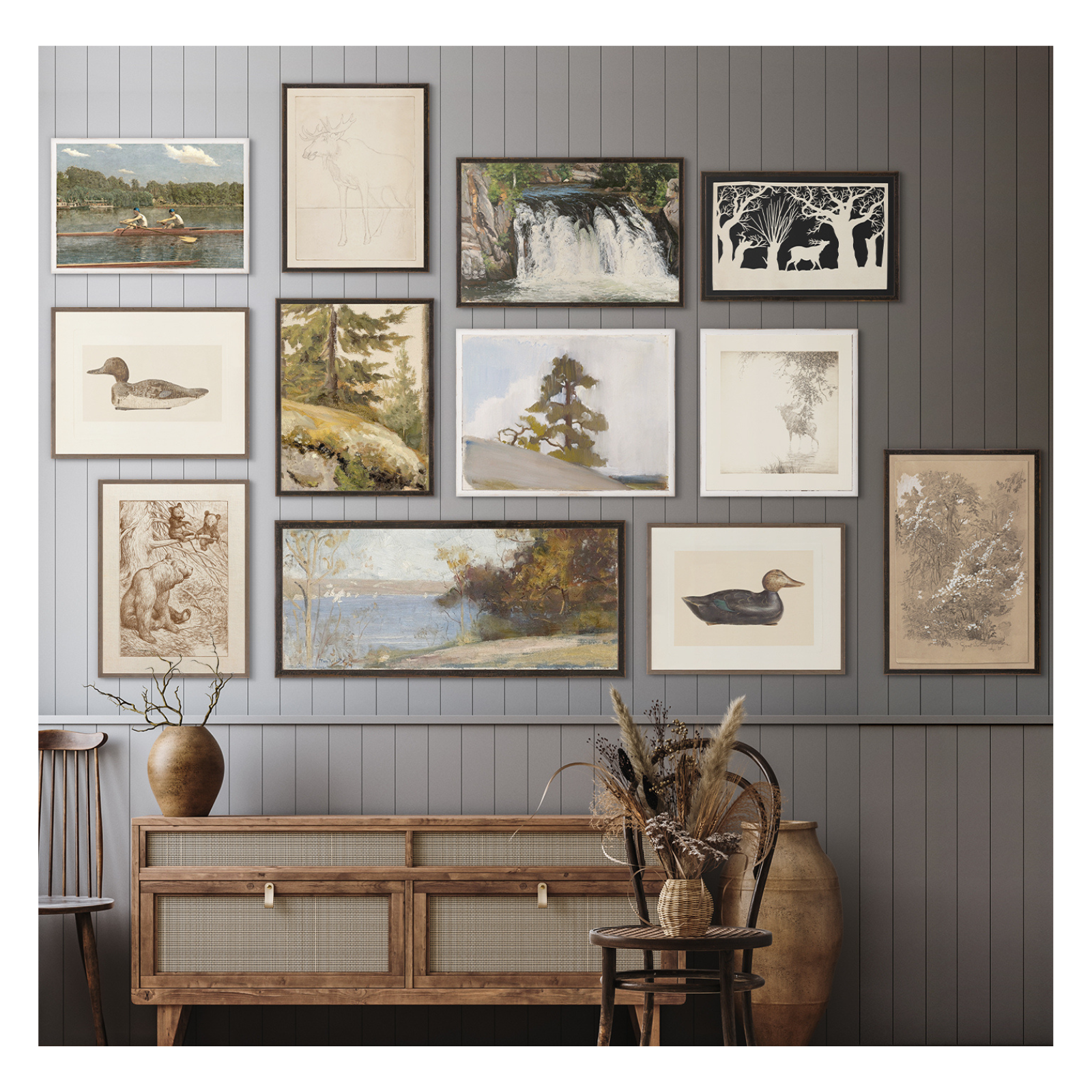 "Lakeside Stroll" Framed Art Print – view 2