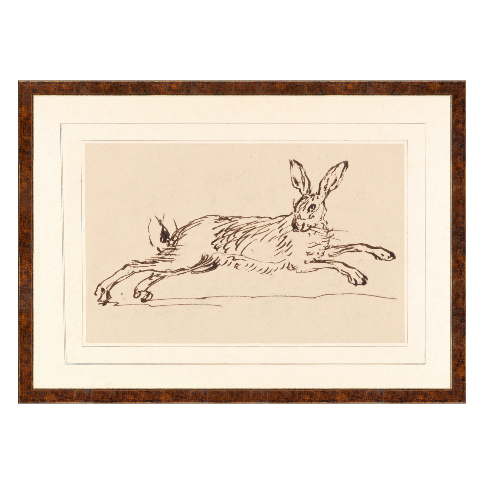 "Rabbit Running" Framed Art Print ARTWORK - framed print Celadon Art