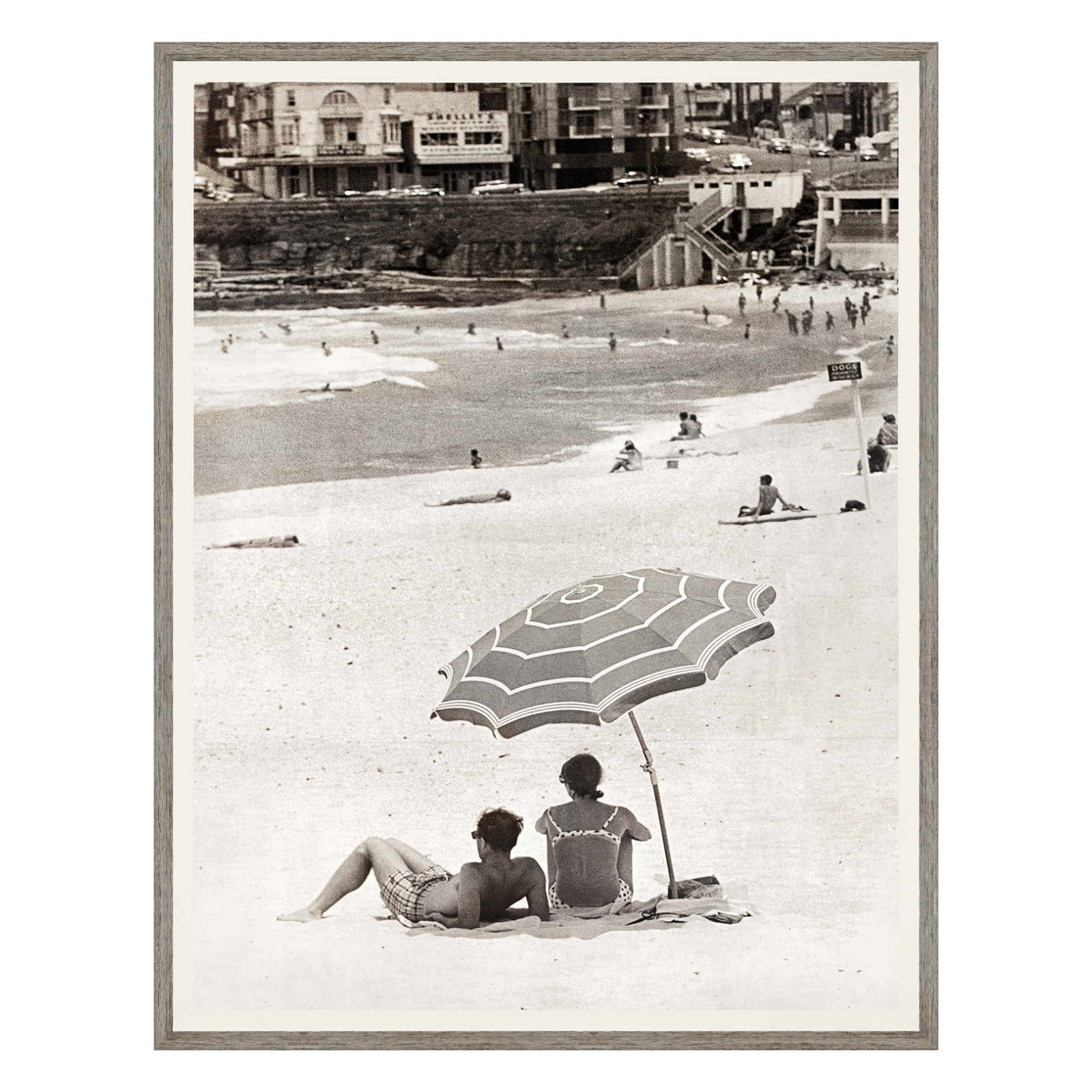 "Vintage Beach Vacation" Framed Art Print
