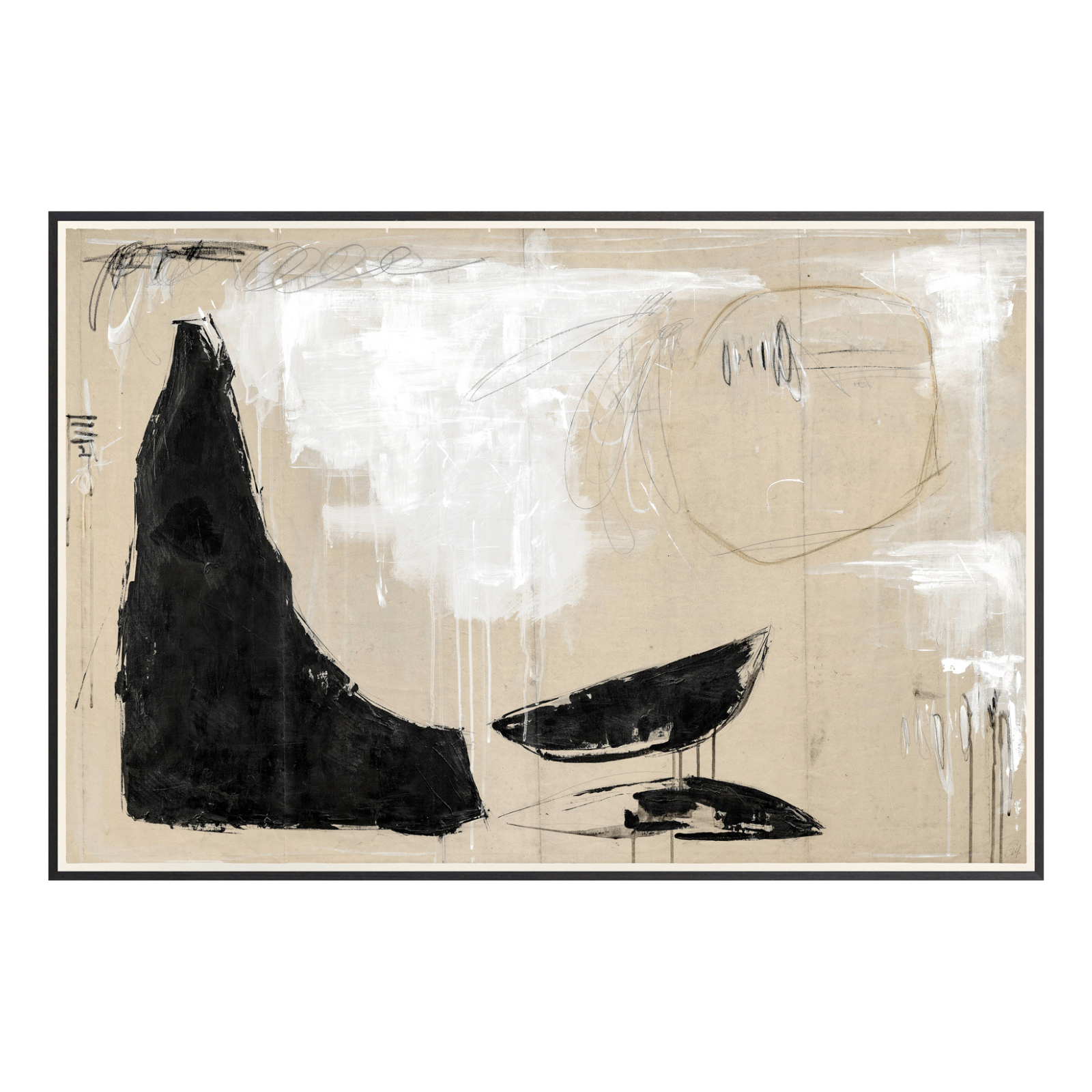 "Narrow Abstract Detail I" Framed Art Print