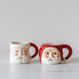 Red Vintage Santa Mug CHRISTMAS 2024 Creative Co-op (DYA)