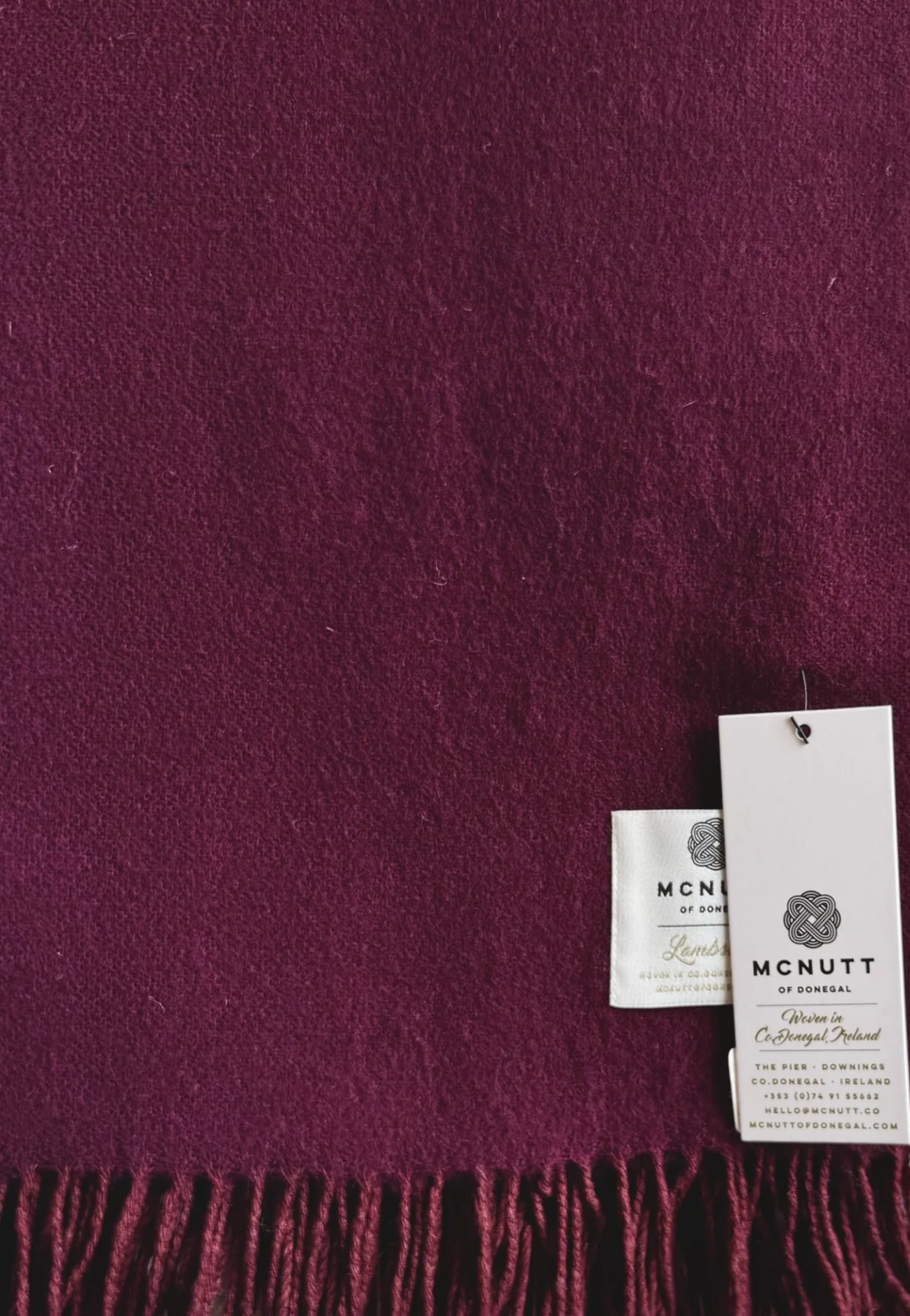 Supersoft Bordeaux Wool Blanket blanket McNutt