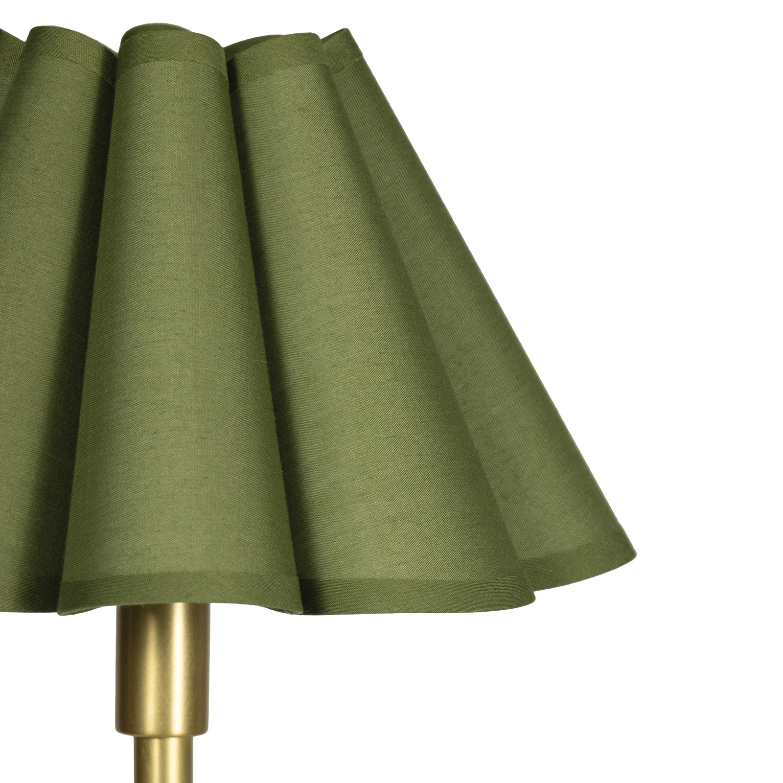 Polly Buffet Lamp (Natural Brass with Green Scalloped Shade) Table Lamps Regina Andrew