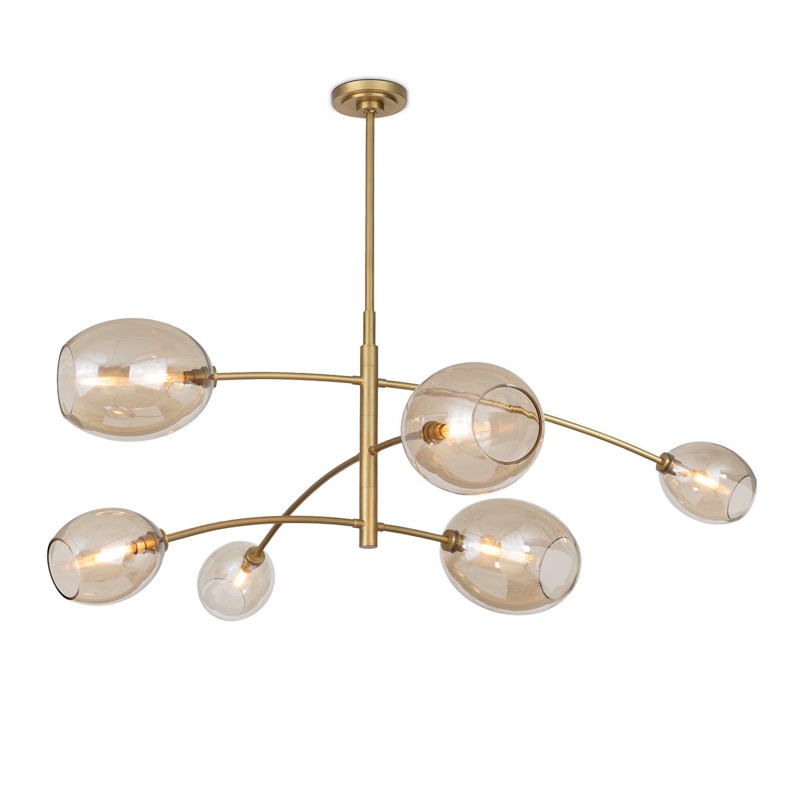 Artemis Chandelier (Natural Brass with Champagne Glass) Chandelier Regina Andrew