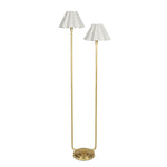 Polly Floor Lamp (Natural Brass with White Scalloped Shade) - Rug & Weave