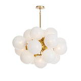 Shine Chandelier (Natural Brass with Swirl Glass) - Rug & Weave