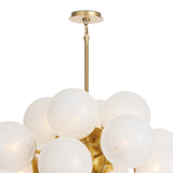 Shine Chandelier (Natural Brass with Swirl Glass)