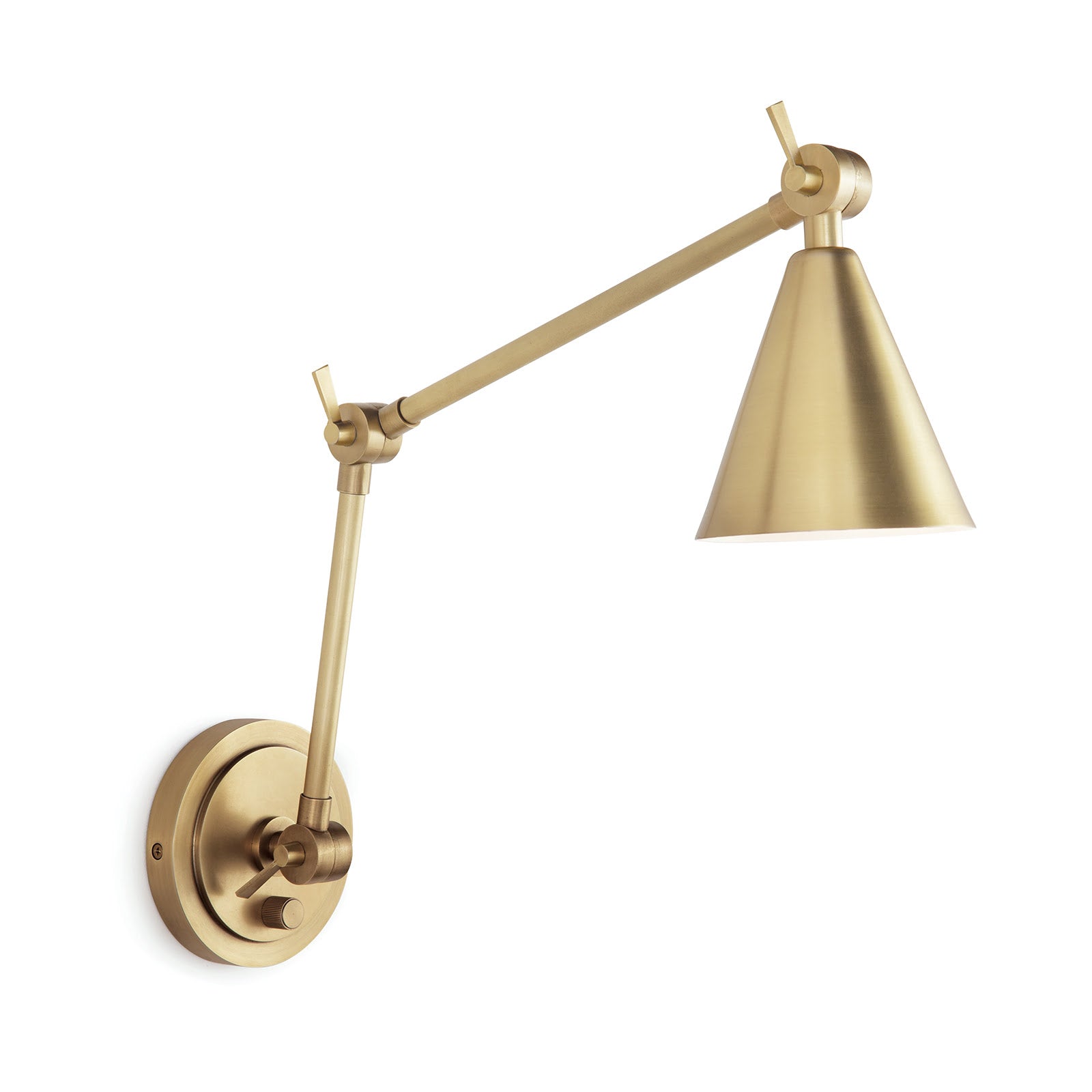 Sal Task Sconce (Natural Brass) Wall Sconces Regina Andrew