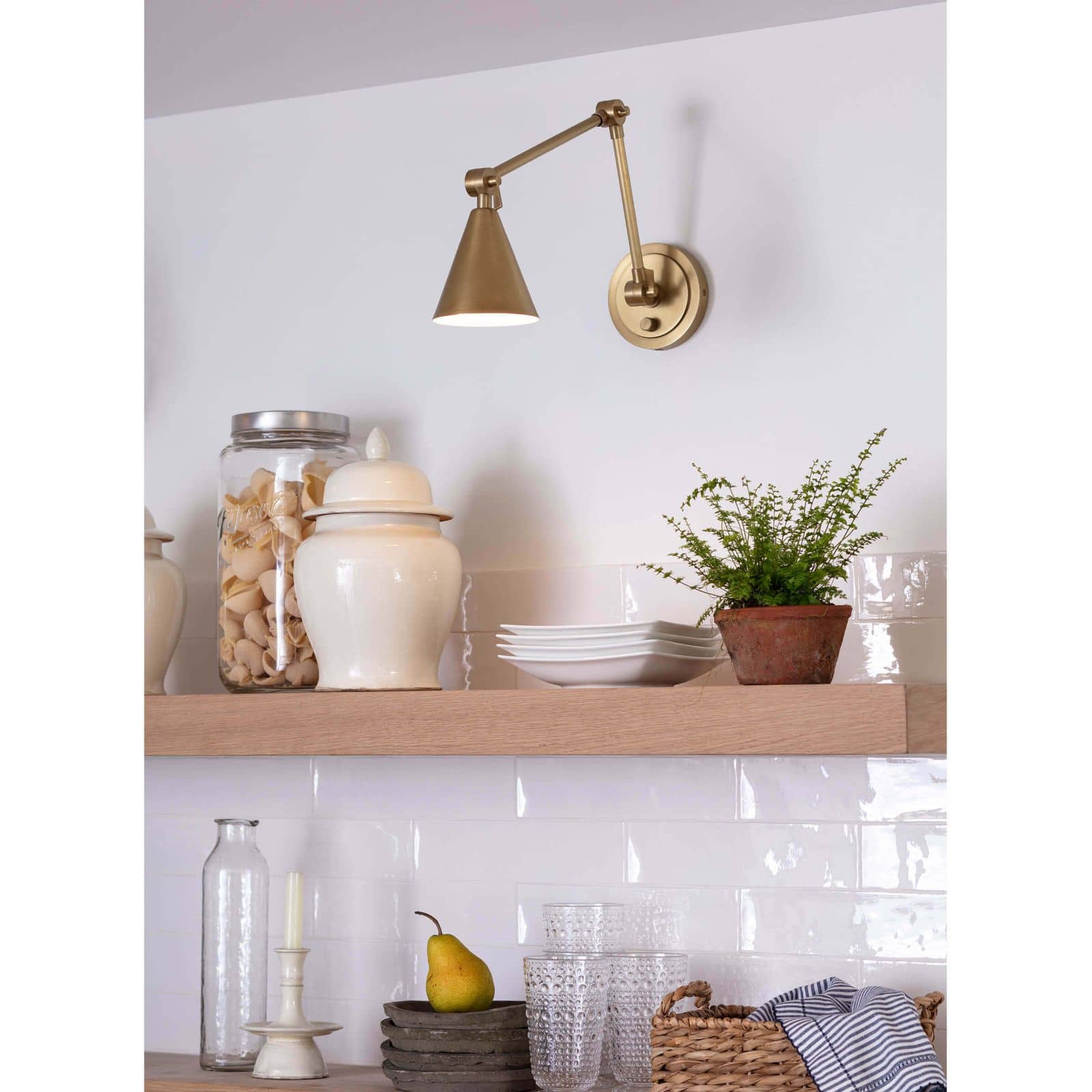 Sal Task Sconce (Natural Brass) Wall Sconces Regina Andrew