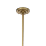 Artemis Pendant Single (Natural Brass with Champagne Glass)